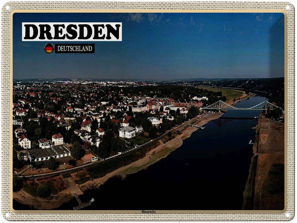 [LA-1792576] Blechschild 30x40 cm Dresden Deutschland Blasewitz Bildmotiv Reisemotiv Abenteuer Reisen