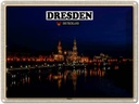 Blechschild 30x40 cm Dresden Deutschland Elbufer Bildmotiv Reisemotiv Abenteuer Reisen