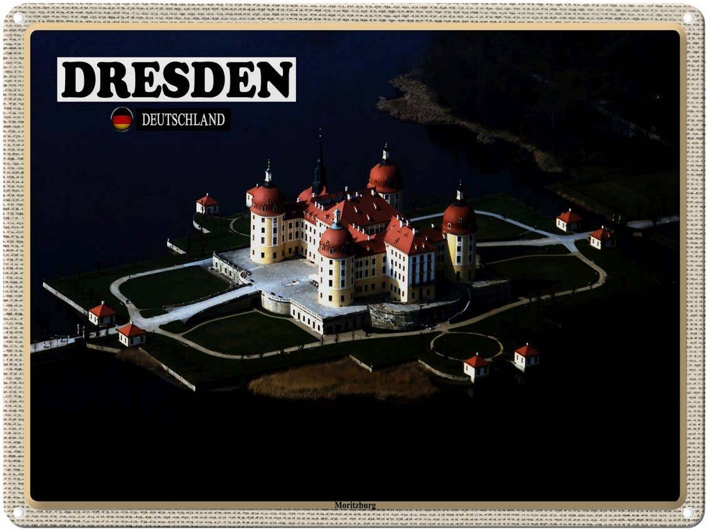 [LA-1792584] Blechschild 30x40 cm Dresden Deutschland Moritzburg Bildmotiv Reisemotiv Abenteuer Reisen