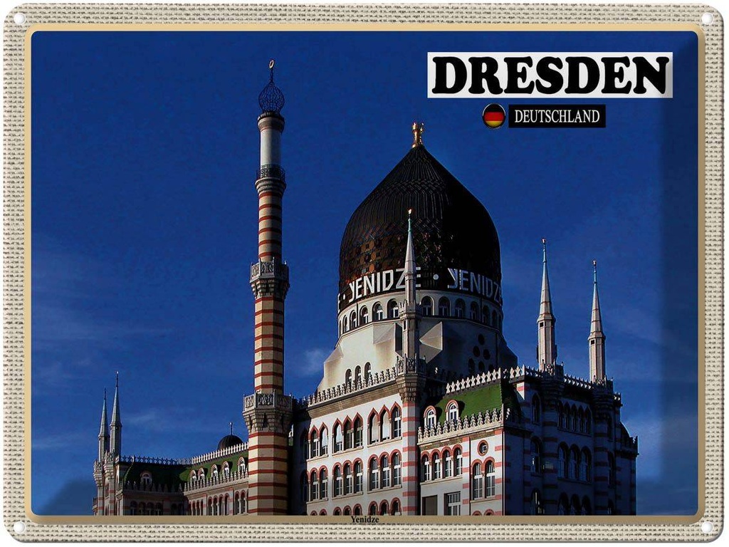 [LA-1792592] Blechschild 30x40 cm Dresden Deutschland Yenizde Bildmotiv Reisemotiv Abenteuer Reisen