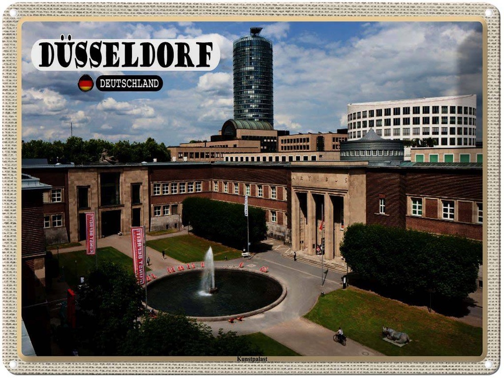 [LA-1792601] Blechschild 30x40 cm Düsseldorf Königsallee Altstadt Bildmotiv Reisemotiv Abenteuer Reisen
