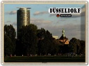 Blechschild 30x40 cm Düsseldorf Rheinpark Natur Bildmotiv Reisemotiv Abenteuer Reisen