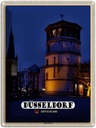 Blechschild 40x30 cm Düsseldorf Schlossturm Baukunst Bildmotiv Reisemotiv Abenteuer Reisen