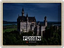 Blechschild 30x40 cm Füssen Schloss Neuschwanstein Bildmotiv Reisemotiv Abenteuer Reisen