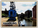Blechschild 30x40 cm Hamburg Barmbeck Fluss Bildmotiv Reisemotiv Abenteuer Reisen