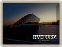 Blechschild 30x40 cm Hamburg Dockland Bildmotiv Reisemotiv Abenteuer Reisen