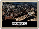 Blechschild 30x40 cm Hamburg Hafencity Ausblick Bildmotiv Reisemotiv Abenteuer Reisen
