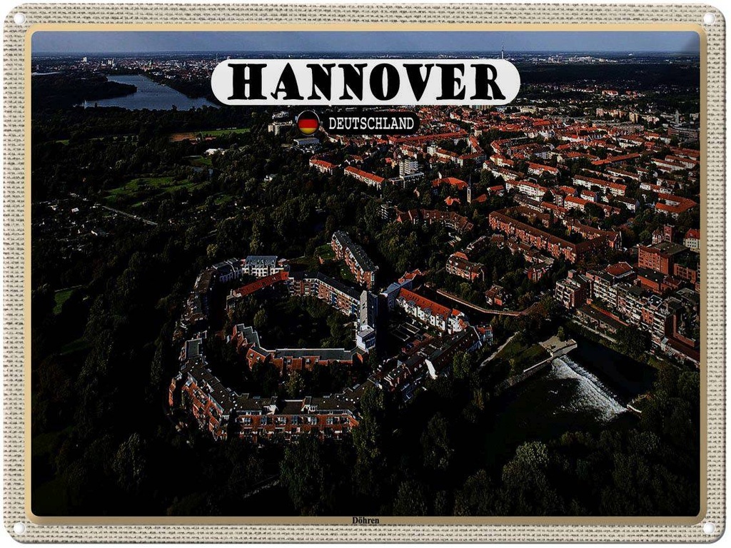 [LA-1792657] Blechschild 30x40 cm Hannover Drei warme Brüder Bildmotiv Reisemotiv Abenteuer Reisen