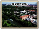 Blechschild 30x40 cm Hannover Blick auf Ihmeufer Bildmotiv Reisemotiv Abenteuer Reisen