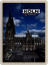 Blechschild 40x30 cm Köln Dom Blick auf Domplatz Bildmotiv Reisemotiv Abenteuer Reisen
