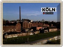 Blechschild 30x40 cm Köln Mülheim Industrie Fluss Bildmotiv Reisemotiv Abenteuer Reisen