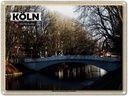Blechschild 30x40 cm Rautenstrauchkanal Köln-Lindenthal Bildmotiv Reisemotiv Abenteuer Reisen