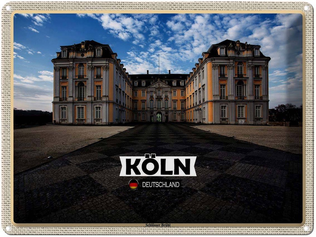 [LA-1792689] Blechschild 30x40 cm Köln Schlösser Brühl Bildmotiv Reisemotiv Abenteuer Reisen