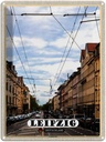 Blechschild 40x30 cm Leipzig Connewitz Bahngleisen Bildmotiv Reisemotiv Abenteuer Reisen