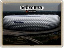 Blechschild 30x40 cm München Blick auf Allianzarena Bildmotiv Reisemotiv Abenteuer Reisen