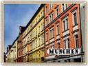 Blechschild 30x40 cm München Haidhausen Gebäude Bildmotiv Reisemotiv Abenteuer Reisen