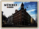 Blechschild 30x40 cm München Lehel Straße Stadt Bildmotiv Reisemotiv Abenteuer Reisen