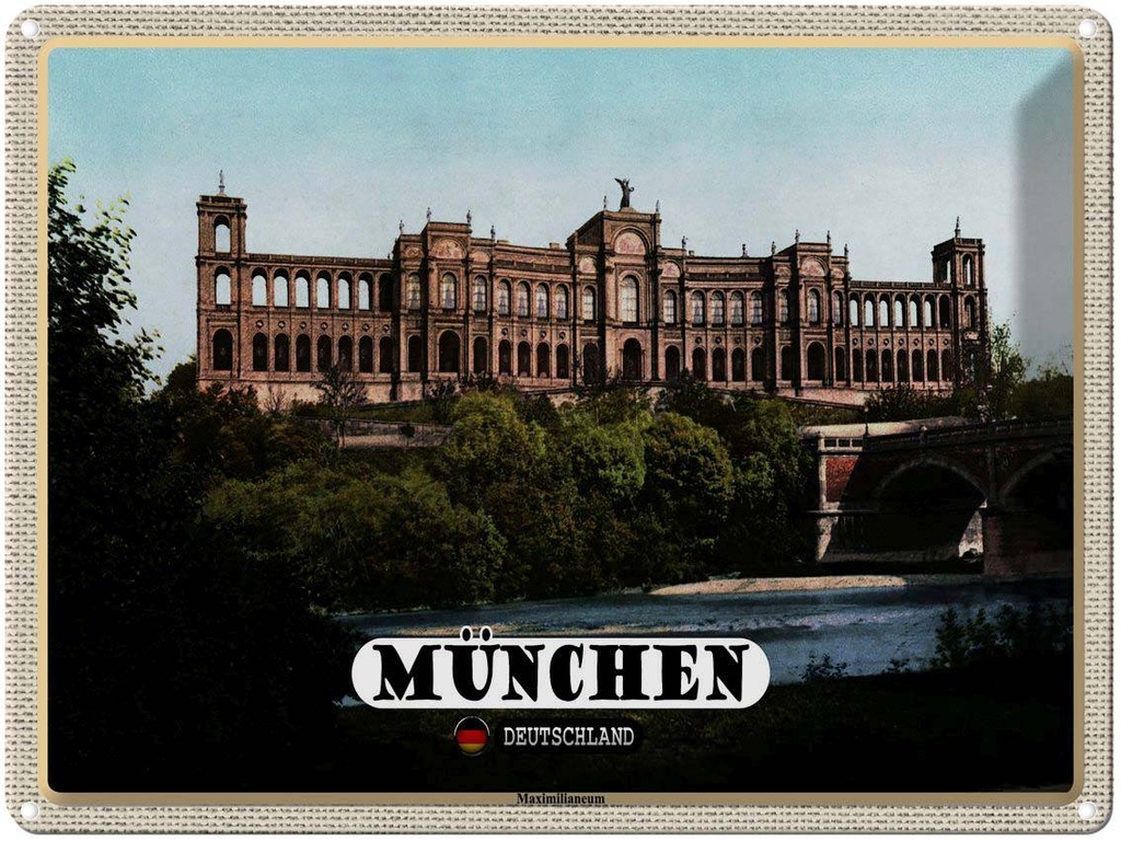 [LA-1792718] Blechschild 30x40 cm München Maximilianeum Bildmotiv Reisemotiv Abenteuer Reisen
