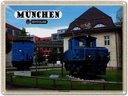 Blechschild 30x40 cm München Deutsches Verkerhsmuseum Bildmotiv Reisemotiv Abenteuer Reisen