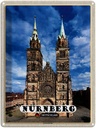 Blechschild 40x30 cm Nürnberg Lorenzkirche Bildmotiv Reisemotiv Abenteuer Reisen