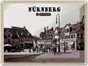 Blechschild 30x40 cm Nürnberg Wöhrd Altstadt Gemälde Bildmotiv Reisemotiv Abenteuer Reisen