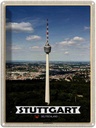 Blechschild 40x30 cm Stuttgart Fernsehturm Stadt Bildmotiv Reisemotiv Abenteuer Reisen