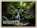 Blechschild 30x40 cm Stuttgart Heslach Wasserfälle Bildmotiv Reisemotiv Abenteuer Reisen