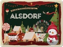 Blechschild 30x40 cm Weihnachtsgrüße aus Alsdorf Weihnachten