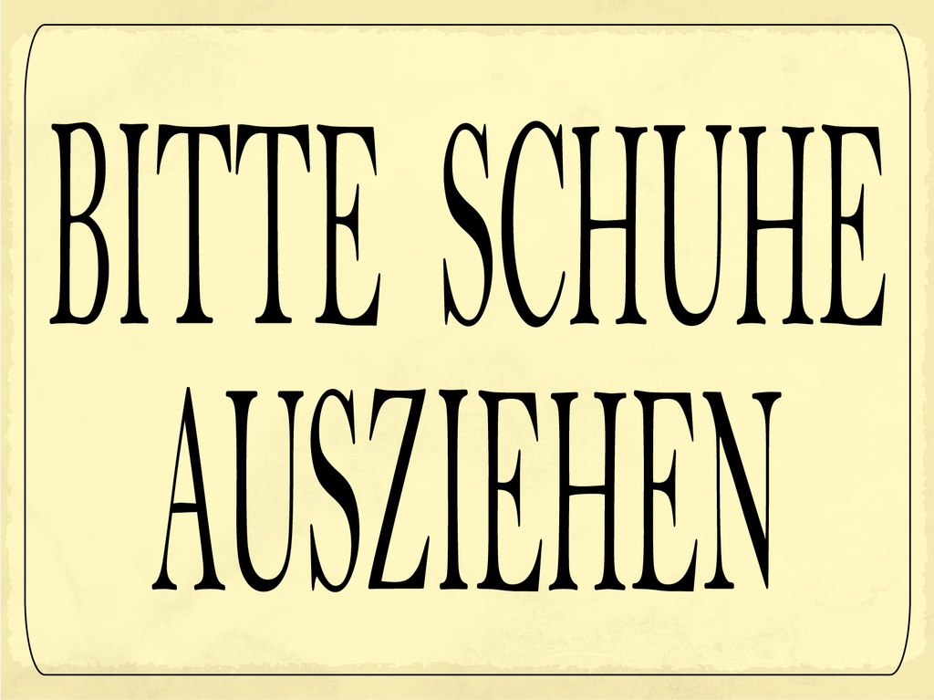 [LA-1812502] Blechschild 30x40 cm Bitte Schuhe ausziehen
