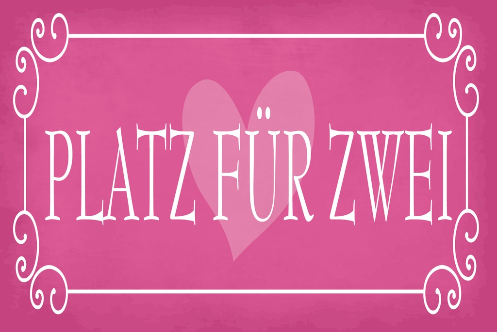 [LA-1812539] Blechschild 30x40 cm Platz für zwei