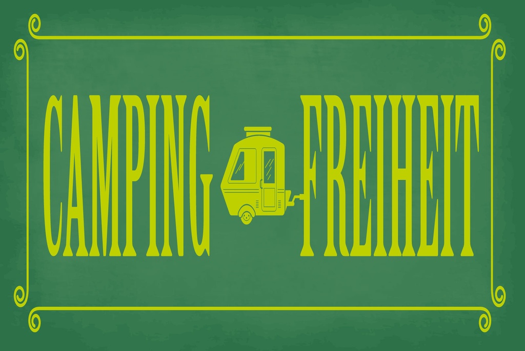 [LA-1812541] Blechschild 30x40 cm Camping Freiheit
