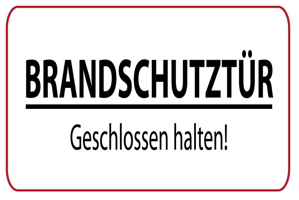 [LA-1812547] Blechschild 30x40 cm Brandschutztür
