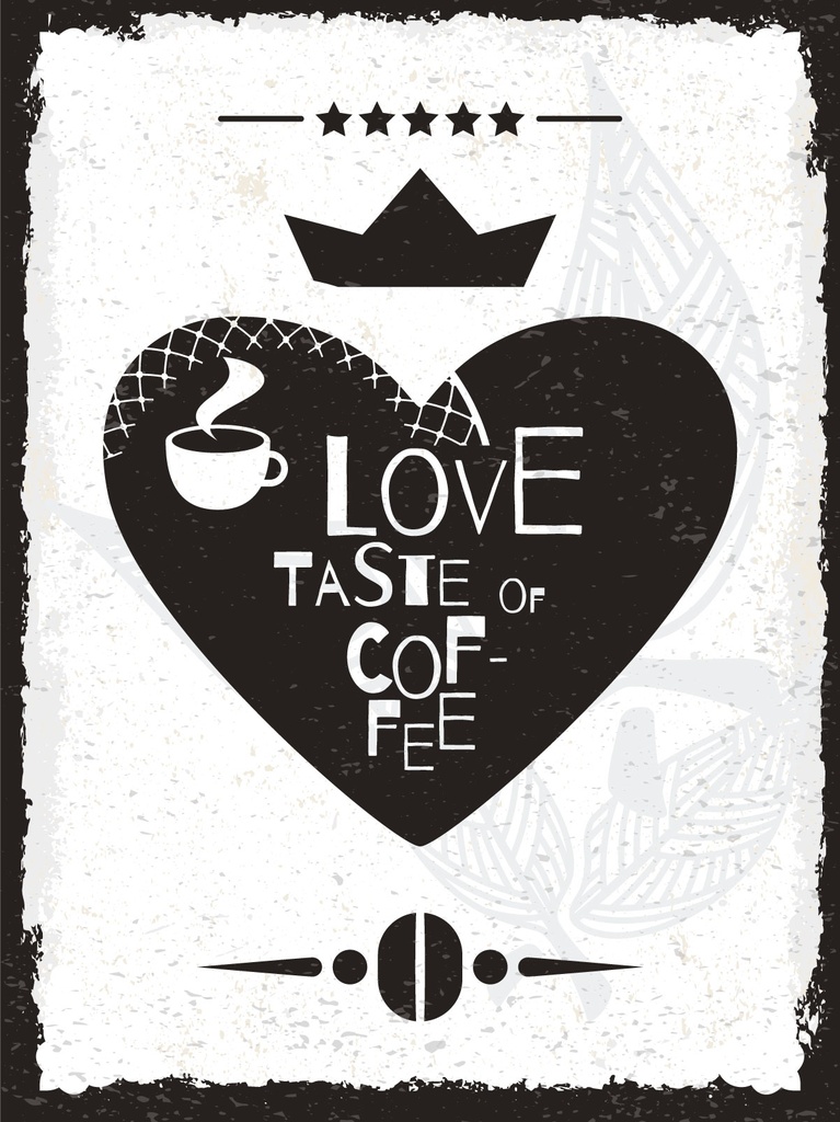 [LA-1812551] Blechschild 40x30 cm love taste of coffee