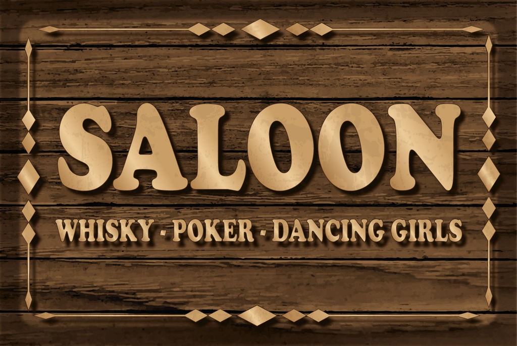 [LA-1812562] Blechschild 30x40 cm Saloon – Whiskey Poker