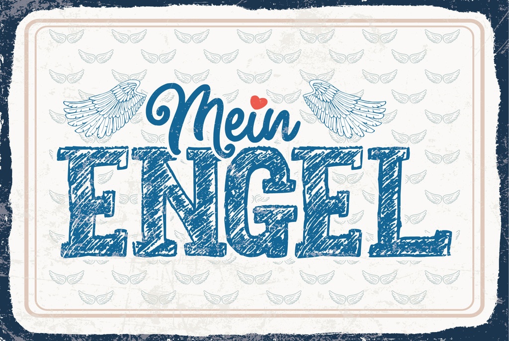 [LA-1812573] Blechschild 30x40 cm Mein Engel
