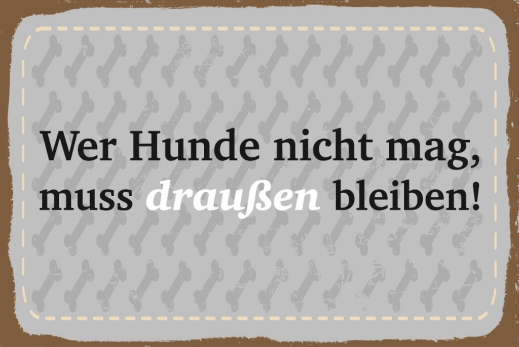 [LA-1812592] Blechschild 30x40 cm Wer Hunde nicht mag