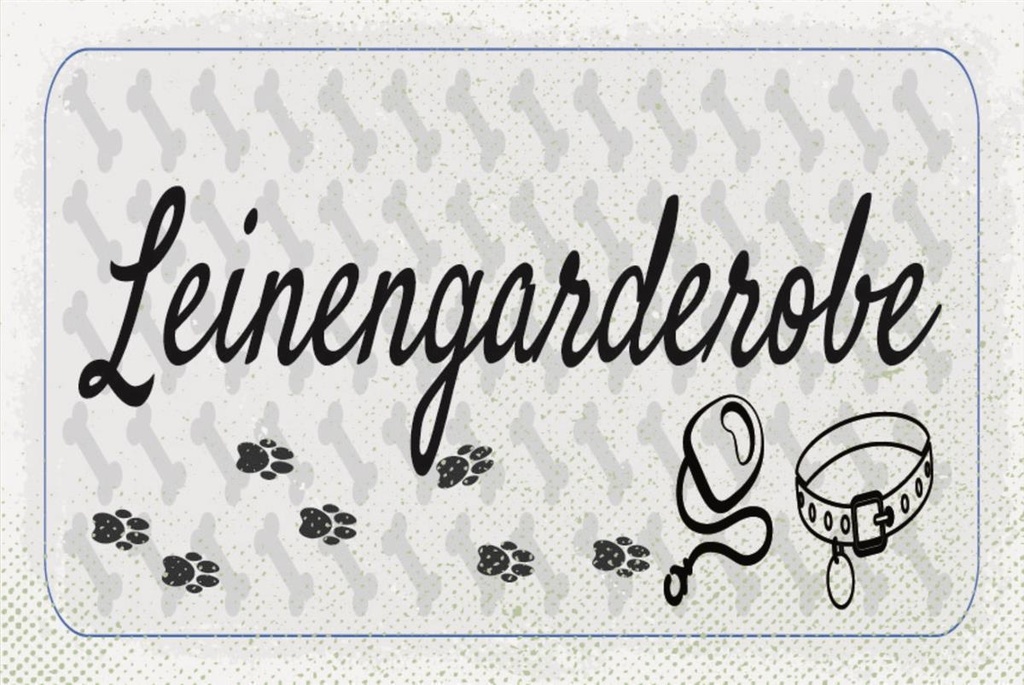[LA-1812604] Blechschild 30x40 cm Leinengarderobe