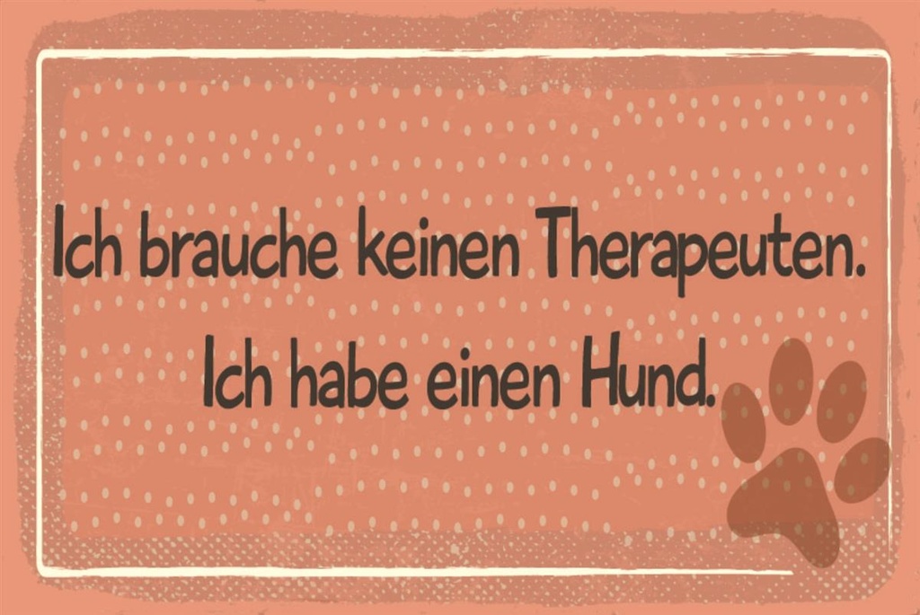 [LA-1812613] Blechschild 30x40 cm Brauche keinen Therapeuten