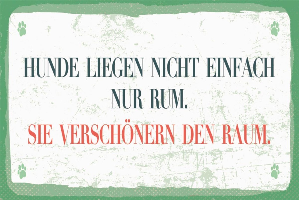 [LA-1812614] Blechschild 30x40 cm Hunde verschönern Raum