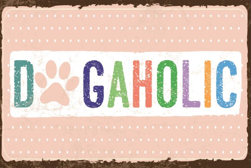 [LA-1812618] Blechschild 30x40 cm DogAholic