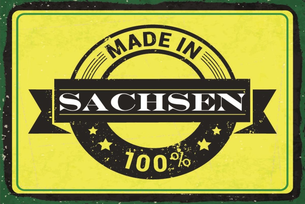 [LA-1812659] Blechschild 30x40 cm made in Sachsen
