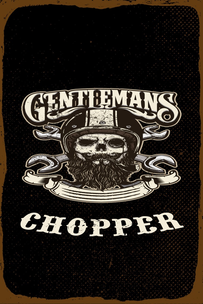 [LA-1812817] Blechschild 40x30 cm Gentlemans Chopper Motorrad