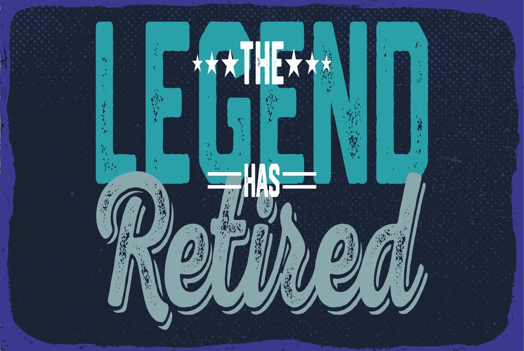 [LA-1812831] Blechschild 30x40 cm The legend has retired