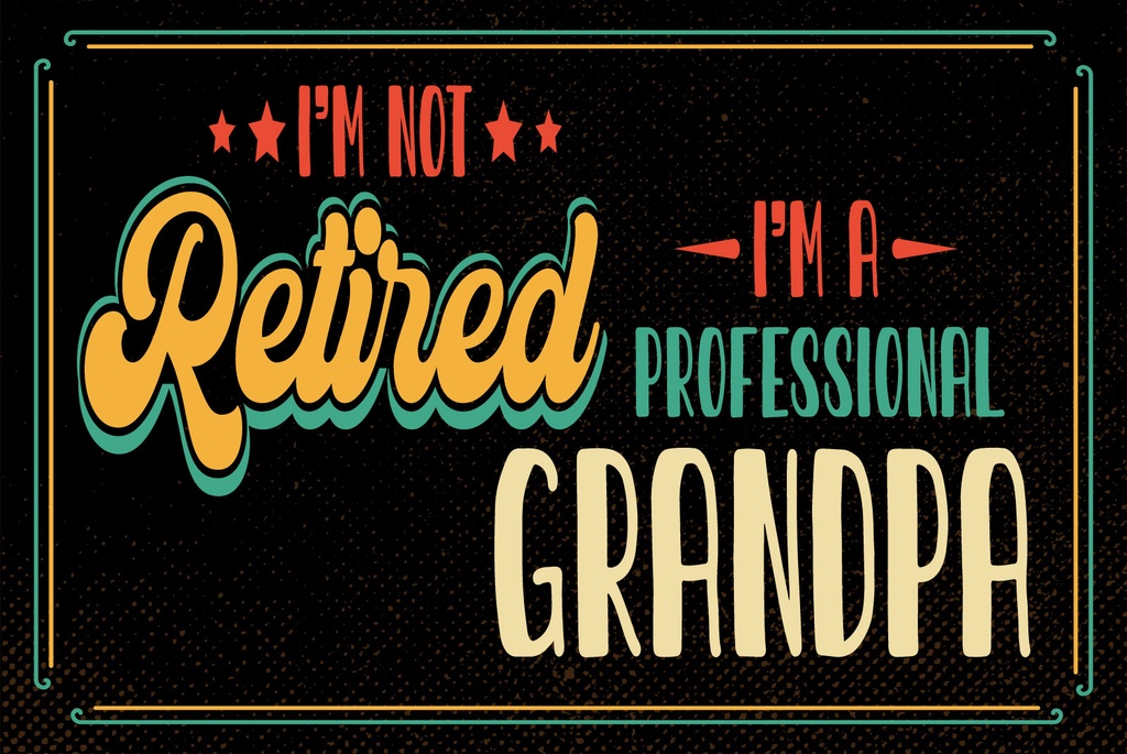 [LA-1812838] Blechschild 30x40 cm I´m not retirdes i´m a proffessional Grandpa