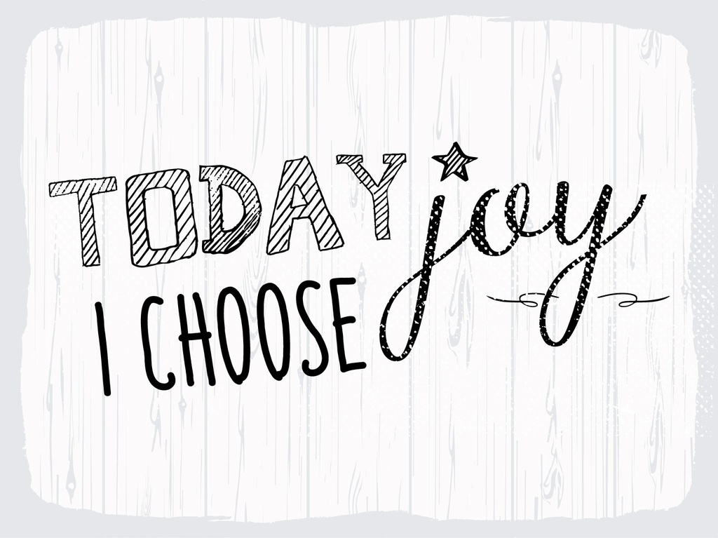 [LA-1813009] Blechschild 30x40 cm Today i choose joy weißes