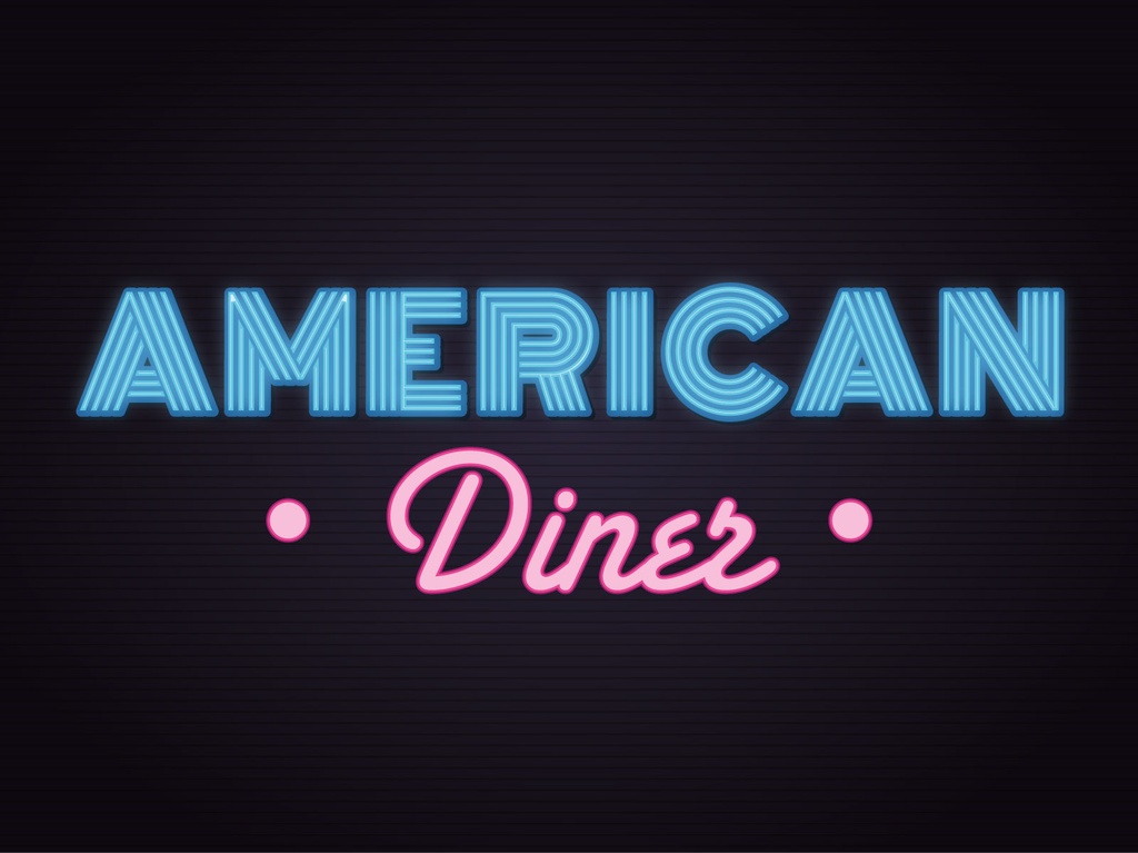 [LA-1813076] Blechschild 30x40 cm American Diner Reklame