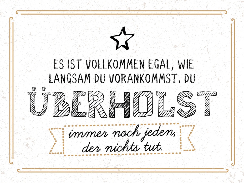 [LA-1813158] Blechschild 30x40 cm du überholst immer noch jeden, der nichts tut