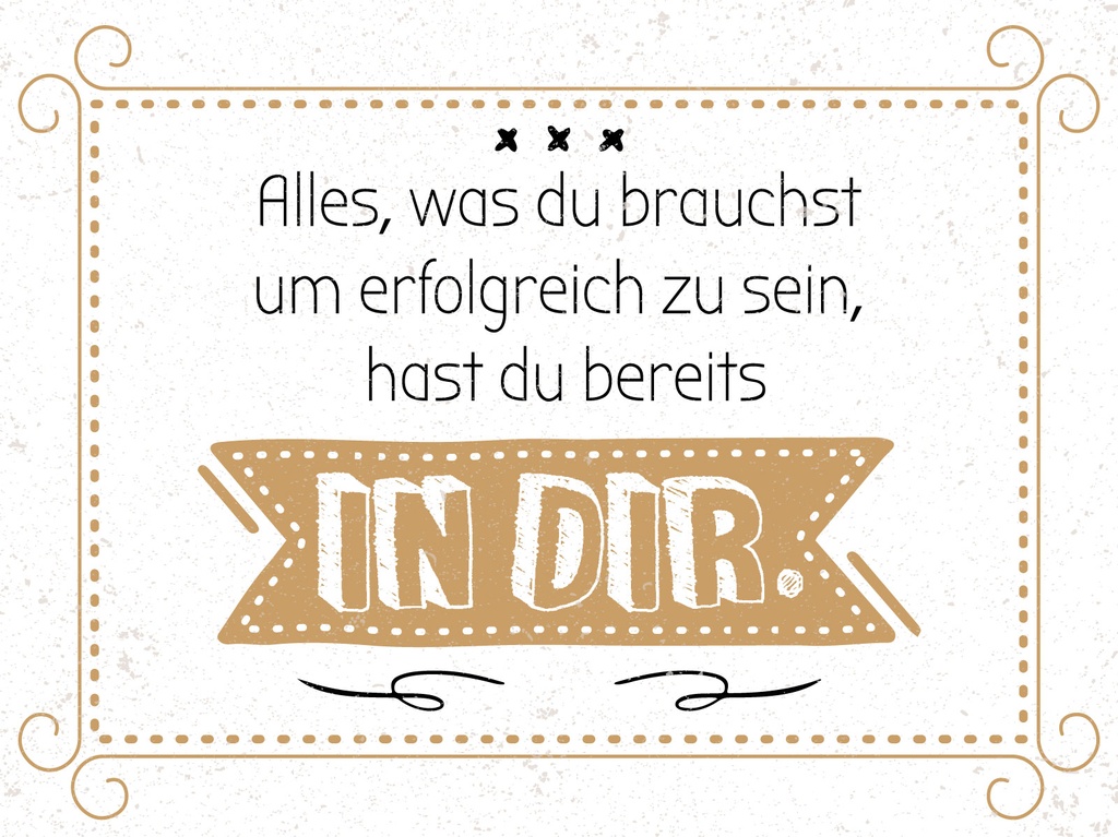 [LA-1813161] Blechschild 30x40 cm Alles um erfolgreich zu sein, hast du in dir