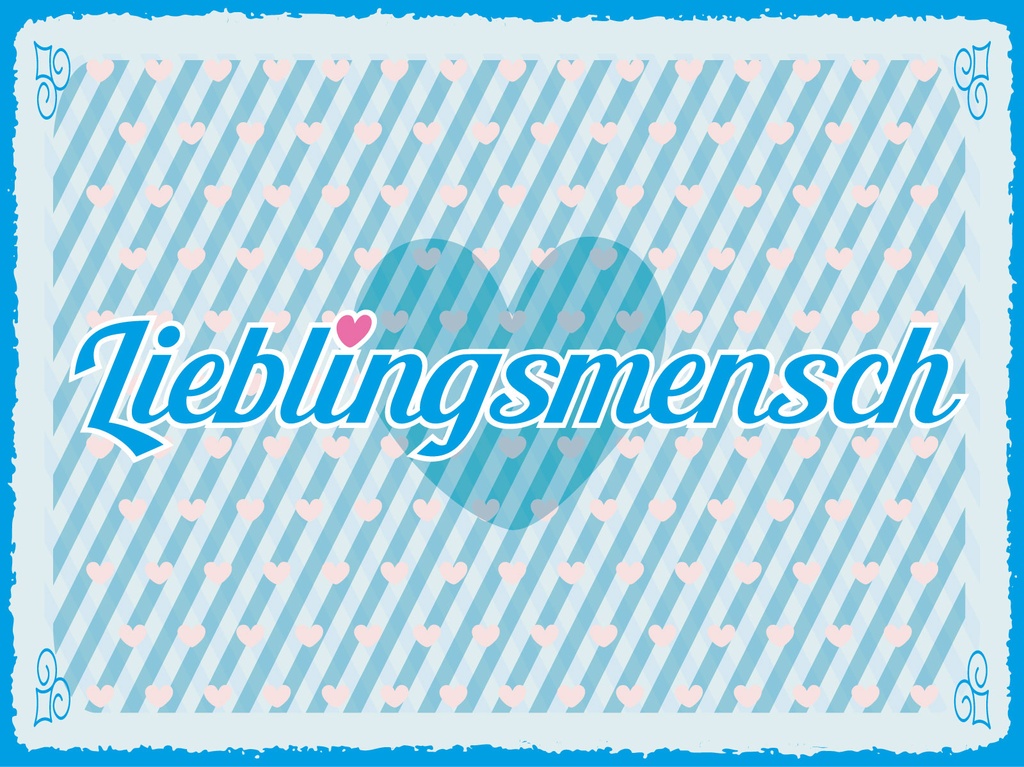 [LA-1813277] Blechschild 30x40 cm Lieblingsmensch blaues Herz