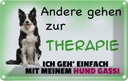 Blechschild 12x18 cm ich geh' mit meinem Hund Gassi Tier Haustier
